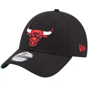 Zdjęcie produktu New Era Team Side Patch 9FORTY Chicago Bulls Cap 60364397, Męskie, Czarne, czapki z daszkiem, poliester, rozmiar: OSFM