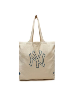 New Era Torebka Mlb Canvas Tote Entry Nyy 60503761 Beżowy