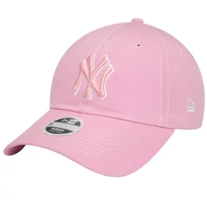 New Era Wmns 9TWENTY League Essentials New York Yankees Cap 60434987, Damskie, Różowe, czapki z daszkiem, bawełna, rozmiar: OSFM