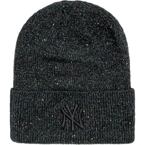 Zdjęcie produktu New Era Wmns Glitter Beanie New York Yankees Hat 60691294, Damskie, Czarne, czapki, akryl, rozmiar: One size