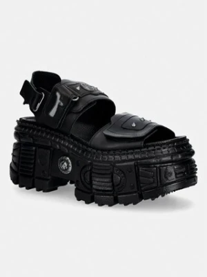 New Rock ANTIK NEGRO, ITALI NEGRO, TANK CASCO LATE sandały damskie skórzane