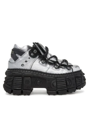 NEW ROCK Botki M-106WALL-C16 Srebrny