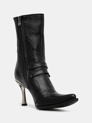 New Rock botki skórzane LUXOR NEGRO, MALICIA 2 GOMA NEGRA TACON CARI
