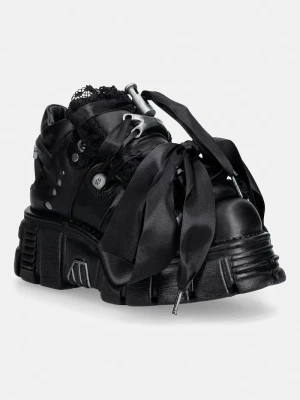 New Rock CRUST NEGRO, TOWER buty damskie skórzane czarny