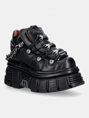 New Rock CRUST NEGRO, TOWER NEGRO E14 buty damskie skórzane czarny