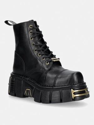 New Rock CRUST NEGRO, TOWER NEGRO ORO VIEJO workery damskie skórzane