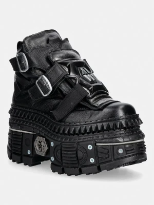 New Rock LUXOR NEGRO, BOX PLANE, TANK CASCO sneakersy damskie skórzane