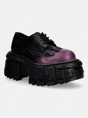 New Rock półbuty skórzane NOMADA LILA, BOX PLANE, CRUST NEGRO