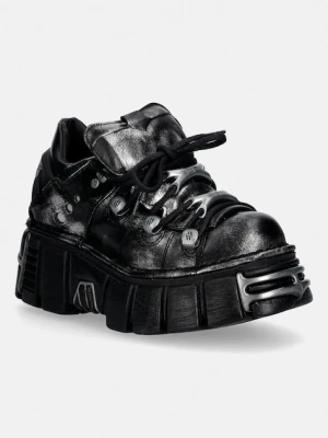 New Rock sneakersy skórzane BOX PLANE, TOWER NEGRO ACERO + lateral + pu