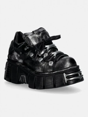 New Rock sneakersy skórzane BOX PLANE, TOWER NEGRO ACERO + lateral + pu