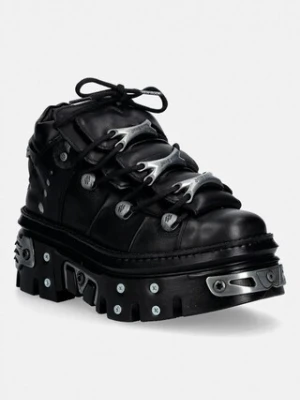 New Rock sneakersy skórzane CRUST NEGRO, REACTOR NEGRO E14 casco +