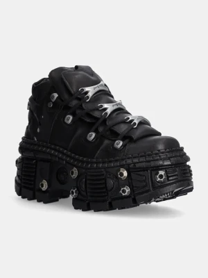 New Rock sneakersy skórzane Crust Negro + Tank Casco Negro