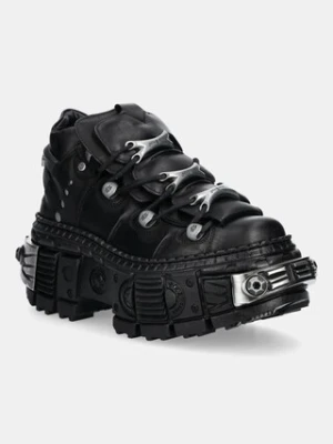 New Rock sneakersy skórzane Crust Negro, Tank Casco Negro Power damskie kolor czarny M-WALL106-S10