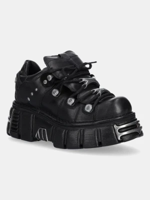 New Rock sneakersy skórzane czarny