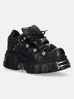 New Rock sneakersy skórzane damskie kolor czarny M.120N.C26