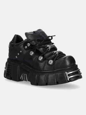 New Rock sneakersy skórzane damskie kolor czarny M.120N.C26
