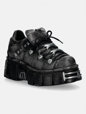 New Rock sneakersy skórzane PULIK OLD ARENA TOWER NEGRO ACERO + later