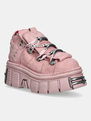 New Rock sneakersy zamszowe Nobuk Rosa, Tower Rosa C73 E14 Acero damskie kolor różowy M-106-C158