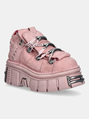 New Rock sneakersy zamszowe Nobuk Rosa, Tower Rosa C73 E14 Acero damskie kolor różowy M-106-C158