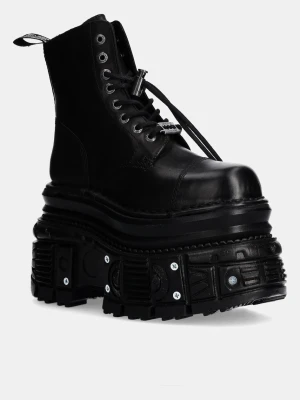 New Rock workery skórzane CRUST NEGRO + TANK NEGRO TORNILLOS E-34