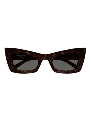 New Wave Cat-Eye Okulary przeciwsłoneczne z szarymi soczewkami Saint Laurent