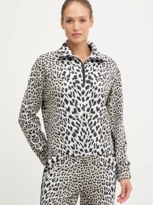 Newland bluza sportowa LADY CROPP SWT SHIRT damska kolor beżowy wzorzysta N46759.193