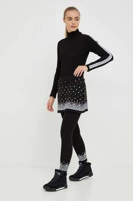 Newland legginsy sportowe Furoki damskie kolor czarny z nadrukiem