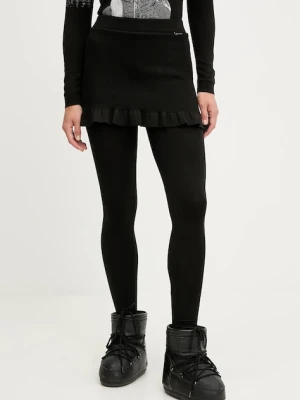 Newland legginsy sportowe LADY SKIRT LEGGINGS damskie kolor czarny gładkie N46822.15