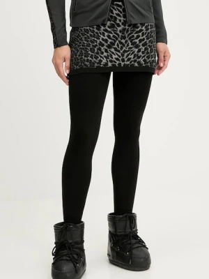 Newland legginsy sportowe LADY SKIRT LEGGINGS damskie kolor czarny wzorzyste N46739.167