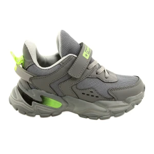 NEWS Buty Sportowe Chłopięce na Rzepy 22DZ32-4930 Szare