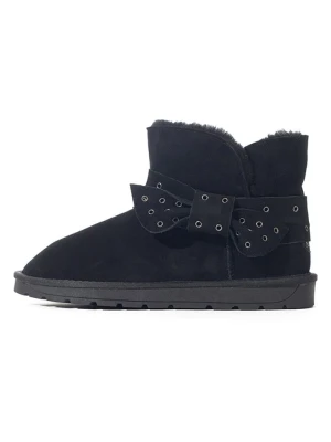 NICEBAY Skórzane botki "Brisca" w kolorze czarnym rozmiar: 40