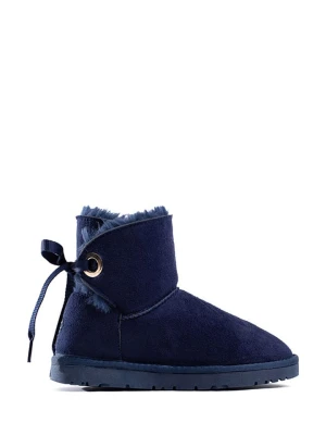 NICEBAY Skórzane botki "Romain" w kolorze granatowym rozmiar: 27