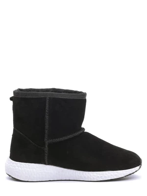 NICEBAY Skórzane botki zimowe "Boop" w kolorze czarnym rozmiar: 39
