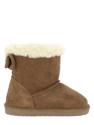 NICEBAY Skórzane botki zimowe "Elwha" w kolorze jasnobrązowym rozmiar: 25