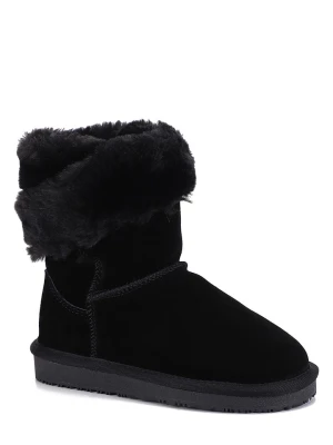 NICEBAY Skórzane botki zimowe "Fiore" w kolorze czarnym rozmiar: 31