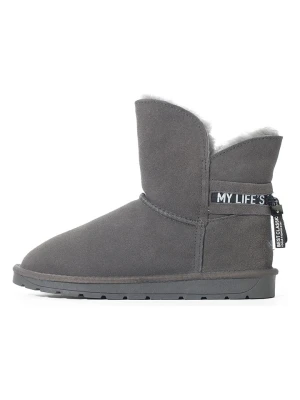 NICEBAY Skórzane botki zimowe "Zaria" w kolorze szarym rozmiar: 38