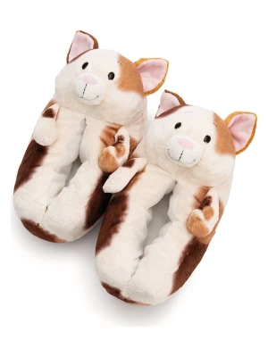 NICI Kapcie "Calico Cat" w kolorze jasnobrązowo-kremowym rozmiar: 36-39
