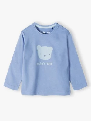 Niebieska bawełniana bluzka niemowlęca - MAŁY MIŚ 5.10.15.