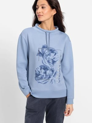 Niebieska bluza damska Cora Jersey z kwiatowym wzorem - Urban Code Olsen
