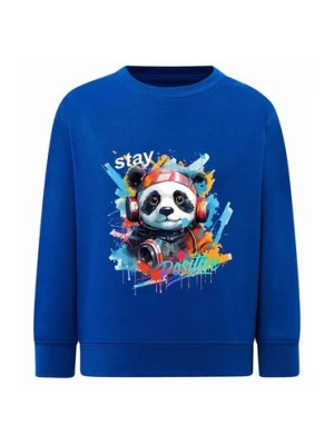 Niebieska bluza dla chłopca z nadrukiem - Panda TUP TUP