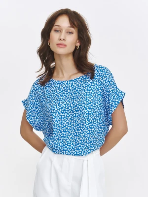 Niebieska bluzka w drobne kwiaty Top Secret
