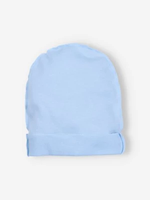 Niebieska czapka niemowlęca dla chłopca z bawełny NINI