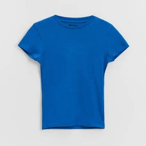 Niebieska dopasowana koszulka basic House