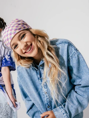 Niebieska jeansowa koszula o kroju oversize Reporter