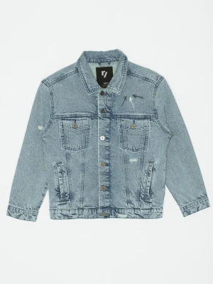 Niebieska jeansowa kurtka przejściowa Reporter