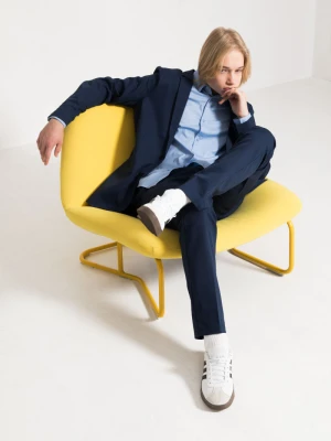 Niebieska koszula o regularnym kroju z długim rękawem Reporter