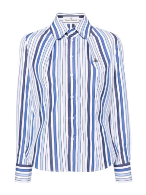 Niebieska Koszula W Paski Z Bawełny Vivienne Westwood