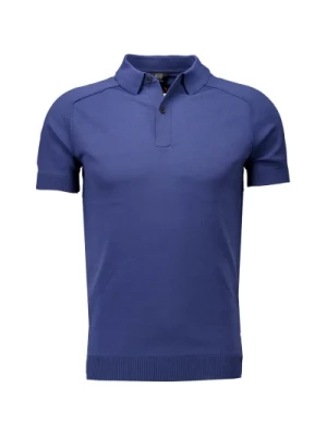 Niebieska Koszulka Polo - Męski Regular Fit Genti