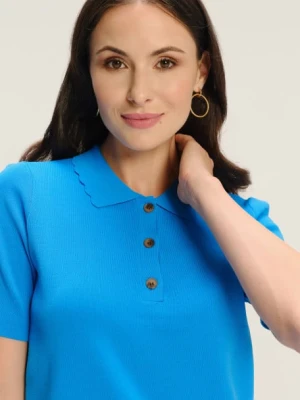 Niebieska koszulka typu polo Greenpoint