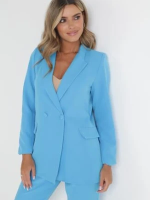 Niebieska Marynarka Dwurzędowa Mangane new collection